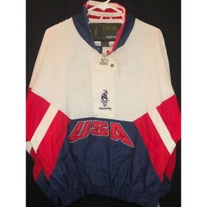 Vintage‎ Starter Olympic Games Collection Atlanta 1996 USA Windbreaker Jacket L